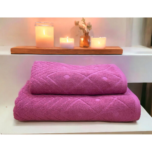 Πετσέτα ζακάρ πενιέ  550 γρ/μ² Linea Home 80x150 Dusty Pink