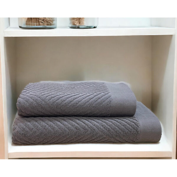 Πετσέτα ζακάρ πενιέ  550 γρ/μ² Linea Home 50x90 Μόκα