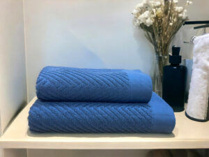 Πετσέτα ζακάρ πενιέ  550 γρ/μ² Linea Home 80x150 Μπλέ