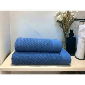 Πετσέτα ζακάρ πενιέ  550 γρ/μ² Linea Home 80x150 Μπλέ