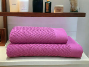 Πετσέτα ζακάρ πενιέ  550 γρ/μ² Linea Home 50x90 Dusty Pink