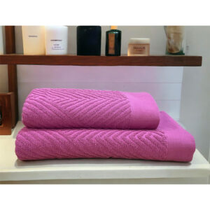 Πετσέτα ζακάρ πενιέ  550 γρ/μ² Linea Home 50x90 Dusty Pink