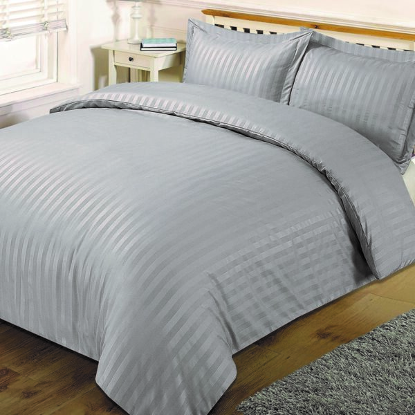 Σετ σεντόνια “Glamour” μονόχρωμα Grey poly/cotton 170x280 + μαξιλαροθήκη 52x72cm