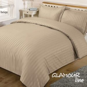 Σετ σεντόνια “Glamour” μονόχρωμα Beige poly/cotton 170x280 + μαξιλαροθήκη 52x72cm