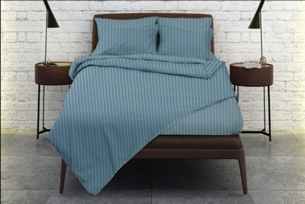 Σετ σεντόνια “Glamour” μονόχρωμα Blue poly/cotton 240x280 + 2 μαξιλαροθήκες 52x72cm