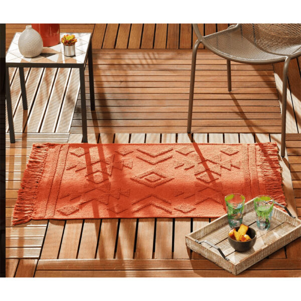 Πατάκι διακοσμητικό Σχ. Cilaos terracotta 60X90cm