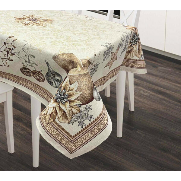 Χριστουγεννιάτικο Τραπεζομάντηλο Candle Gold-Linea Home
