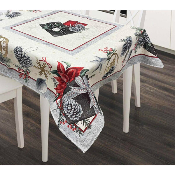 Χριστουγεννιάτικο Τραπεζομάντηλο XMAS BOX SILVER-Linea Home